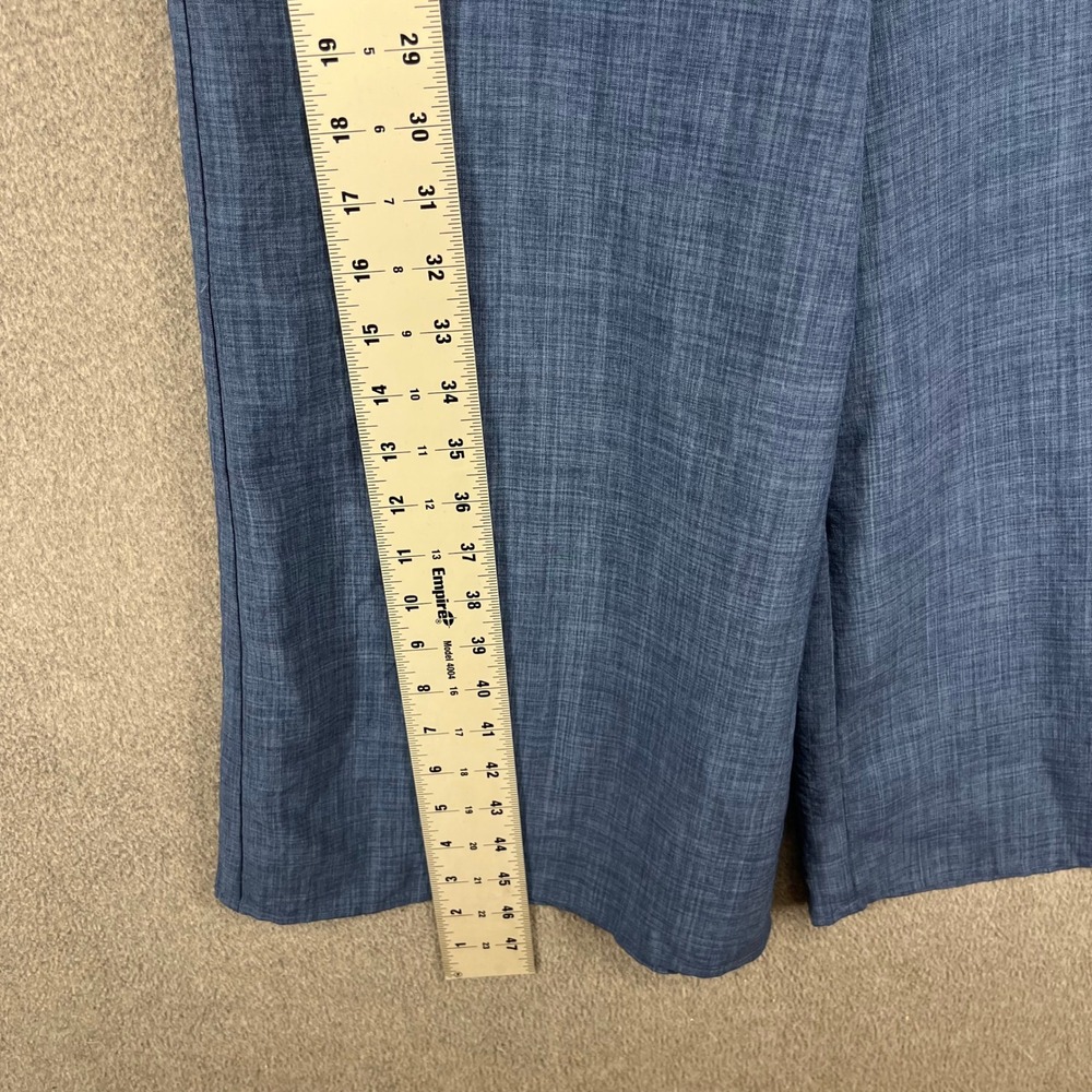 Lulus Ruffle Wide Leg Jumpsuit Women XS Blue crop Surplice Cold Shoulder Culotte - Picture 6 of 15